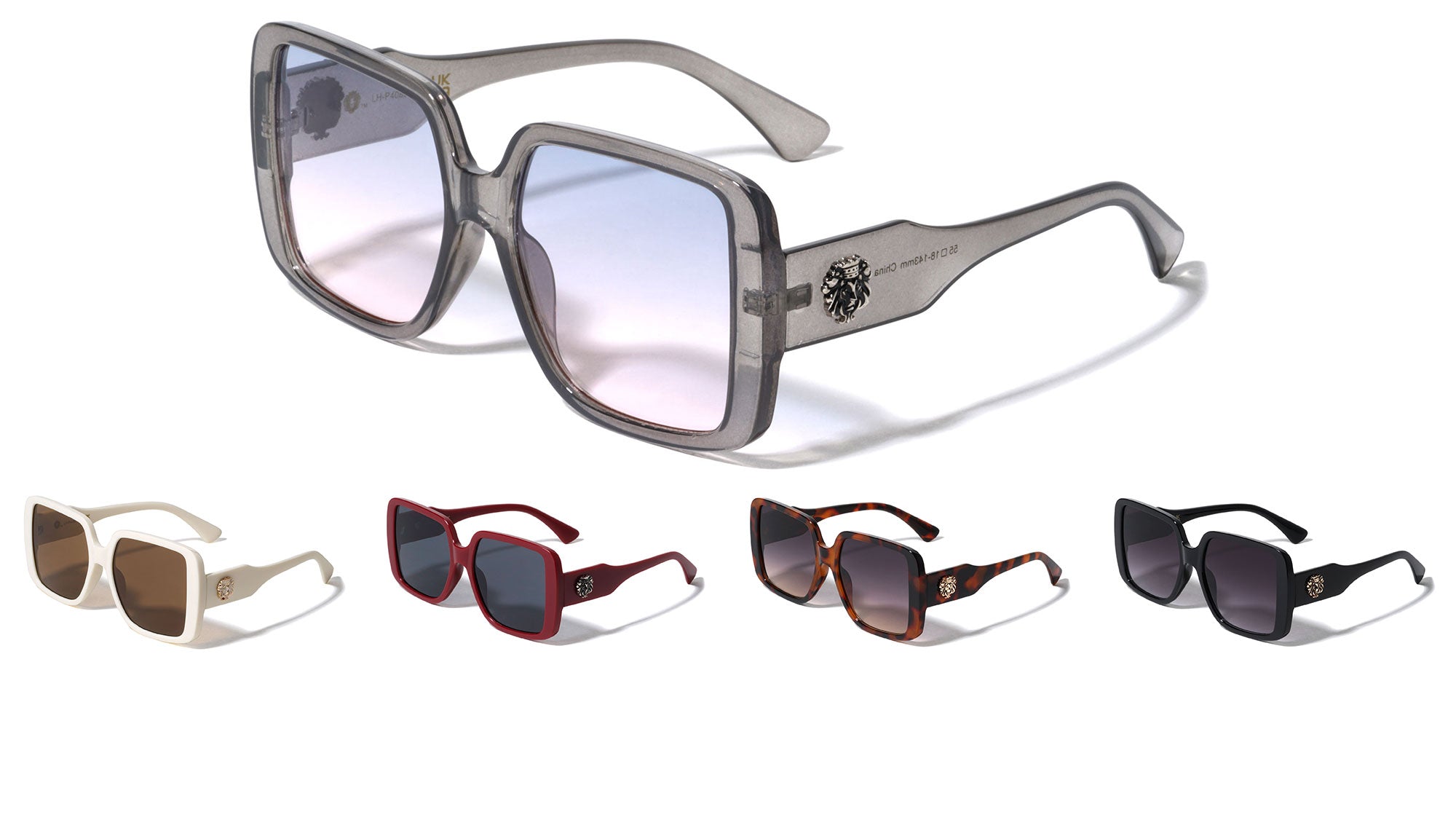 Kleo One Piece Shield Lens Rectangle Wholesale Sunglasses
