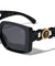 KLEO Chain Shaped Temple Coin Wide Butterfly Wholesale Sunglasses