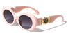 KLEO Side Coin Logo Emblem Retro Oval Wholesale Sunglasses