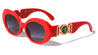 KLEO Side Coin Logo Emblem Retro Oval Wholesale Sunglasses