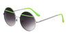 Metal Round Color Accent Bar Wholesale Sunglasses