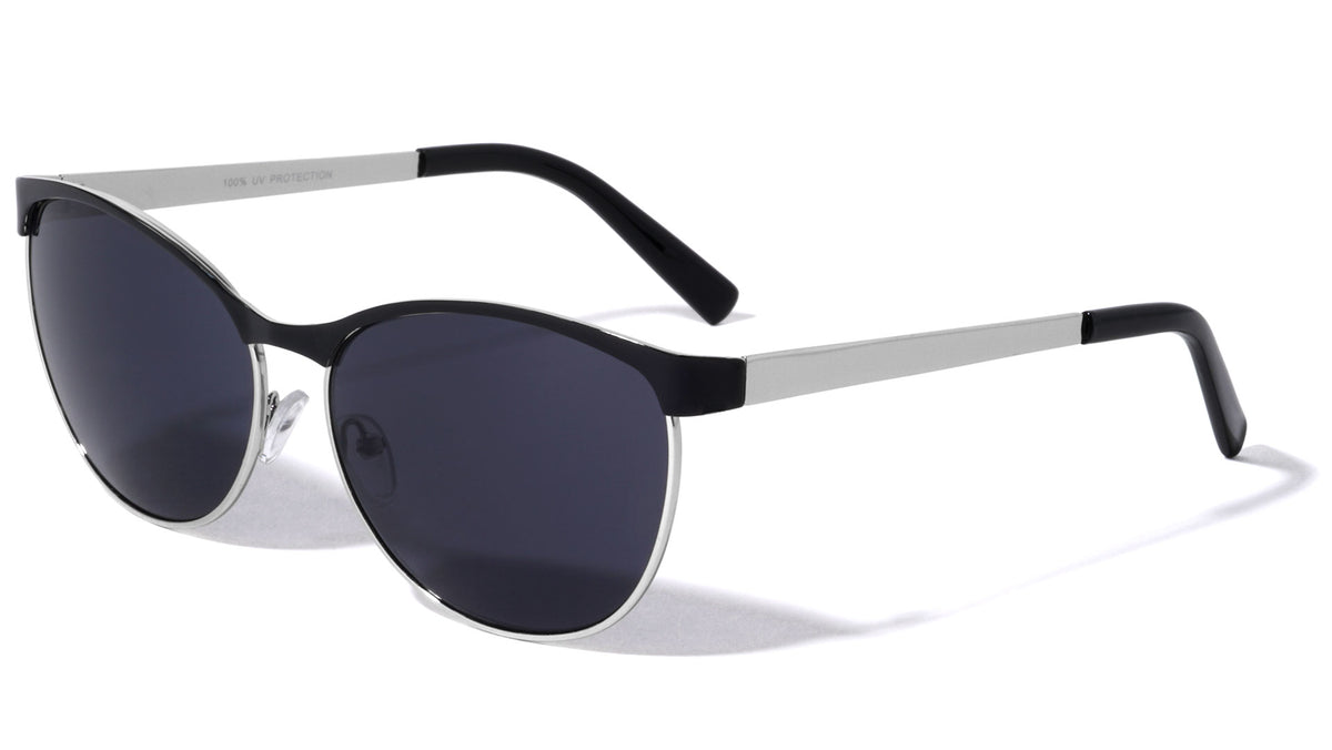 Retro Metal Color Accent Sunglasses
