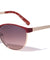 Retro Metal Color Accent Sunglasses