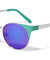 Round Lens Metal Retro Color Mirror Wholesale Sunglasses