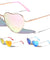 Heart Shaped Sunglasses with Color Mirror Lens