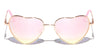 Heart Shaped Sunglasses with Color Mirror Lens