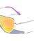 Heart Shaped Sunglasses with Color Mirror Lens