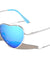 Heart Shaped Sunglasses with Color Mirror Lens