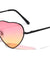 Oceanic Color Lens Heart Shaped Wholesale Sunglasses