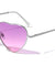 Oceanic Color Lens Heart Shaped Wholesale Sunglasses