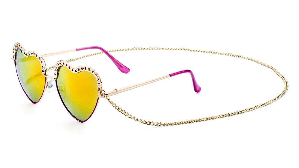 Heart Chain linked Wholesale Bulk Sunglasses