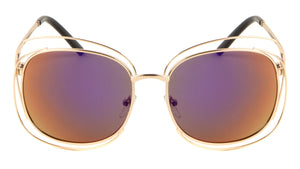 Accent Ring Color Mirror Butterfly Wholesale Bulk Sunglasses