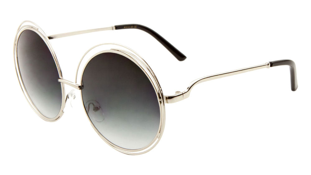 Accent Ring Super Dark Lens Round Wholesale Bulk Sunglasses - Frontier  Fashion, Inc.