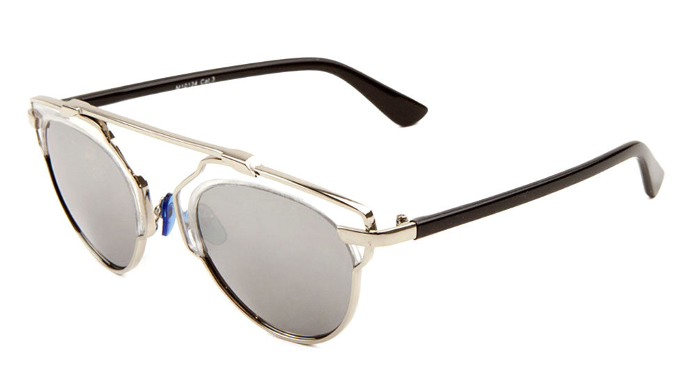 Keyhole Retro Brow Wholesale Bulk Sunglasses