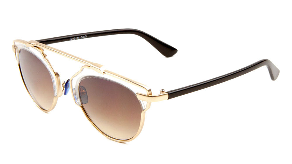 Keyhole Retro Brow Wholesale Bulk Sunglasses