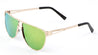 Flat Top Color Mirror Aviators Wholesale Bulk Sunglasses