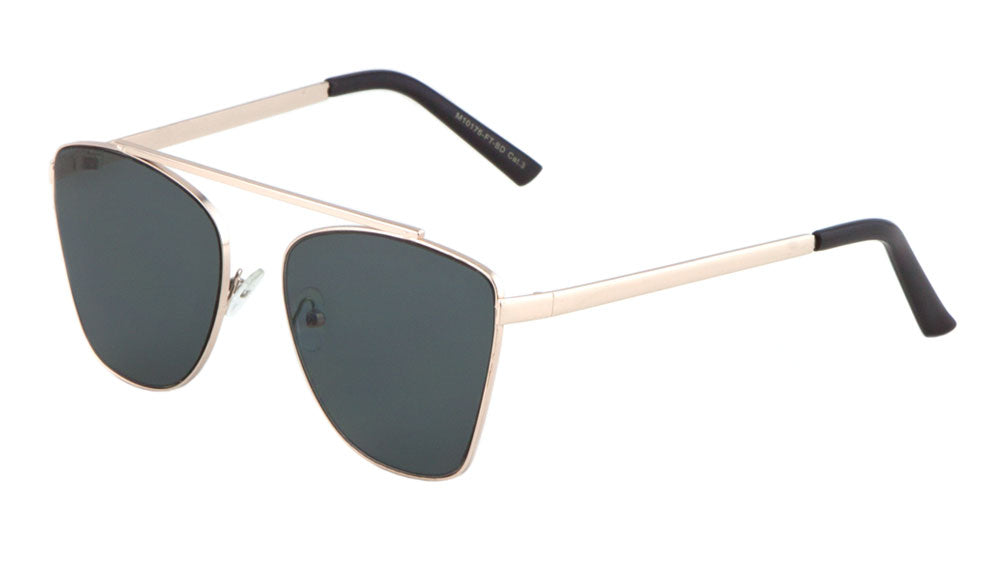 Bridgeless Flat Super Dark Lens Wholesale Bulk Sunglasses