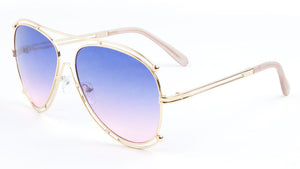 Accent Outline Oceanic Color Aviators Wholesale Sunglasses
