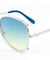 Accent Outline Oceanic Color Aviators Wholesale Sunglasses