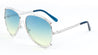 Accent Outline Oceanic Color Aviators Wholesale Sunglasses