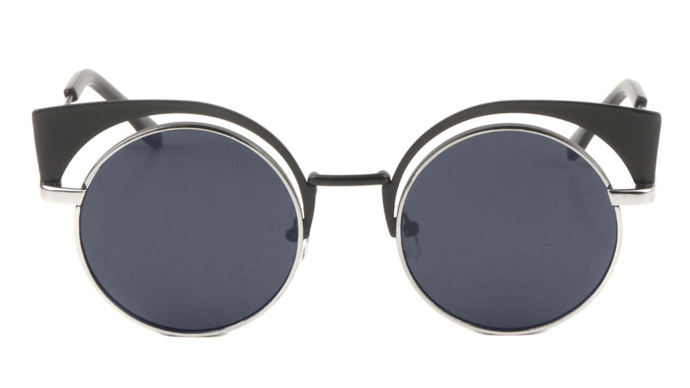 Round Cat Eye Brow Fashion Wholesale Sunglasses