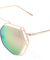 Angled Accent Color Mirror Aviators Wholesale Bulk Sunglasses