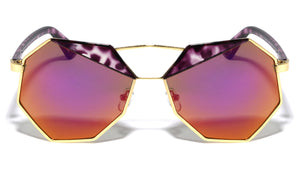 Octagon Color Mirror Fashion Wholesale Sunglasses