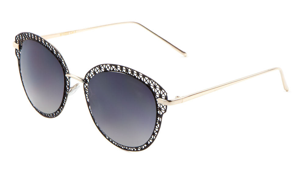 Cat Eye Rounded Metal Mesh Wholesale Bulk Sunglasses
