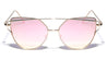 Rose Gold Lens Double Bar Cat Eye Flat Lens Wholesale Bulk Sunglasses