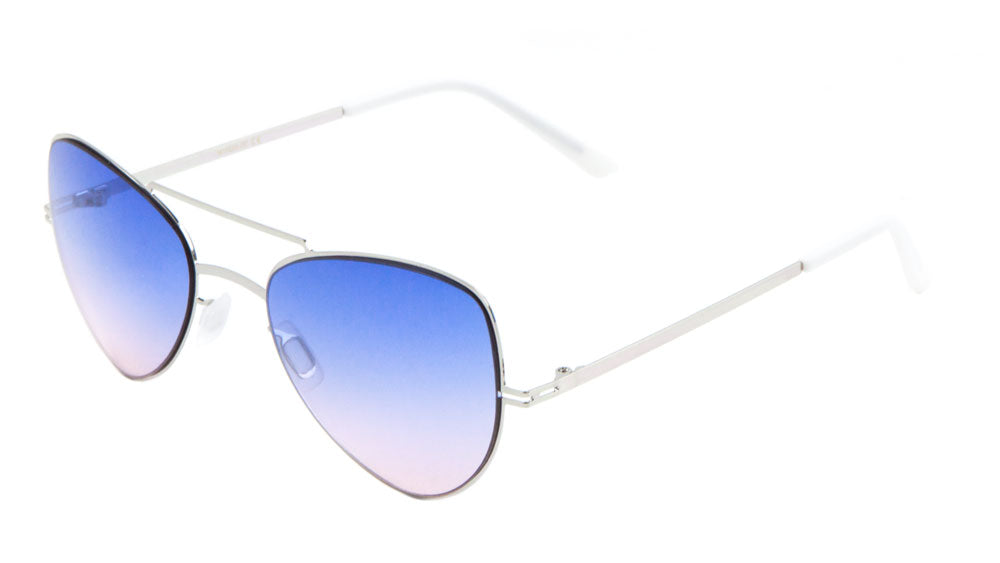 Triangle Aviators Oceanic Color Lens Bulk Sunglasses