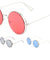 Round Side Ring Accent Color Lens Wholesale Bulk Sunglasses