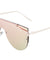 Rimless Flat Top Solid One Piece Rose Gold Lens Wholesale Sunglasses