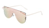 Rimless Flat Top Solid One Piece Rose Gold Lens Wholesale Sunglasses