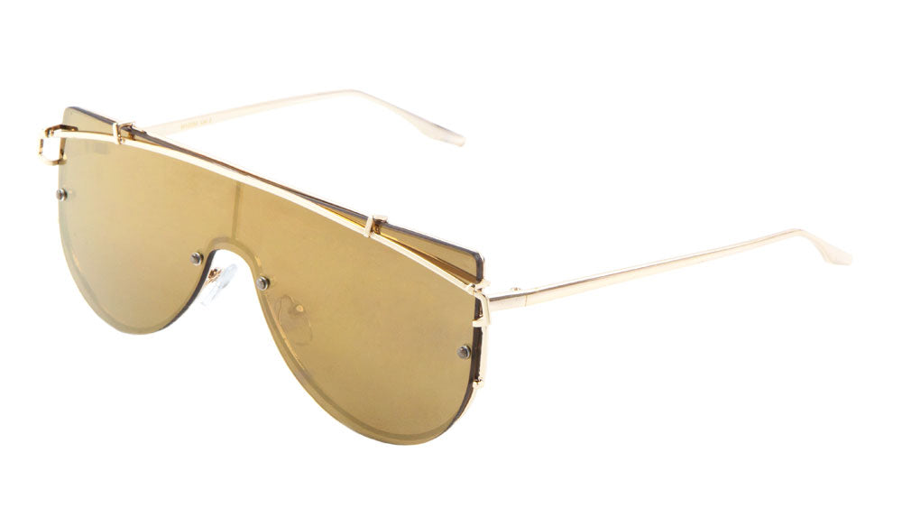 Solid One Piece Flat Top Wholesale Bulk Sunglasses