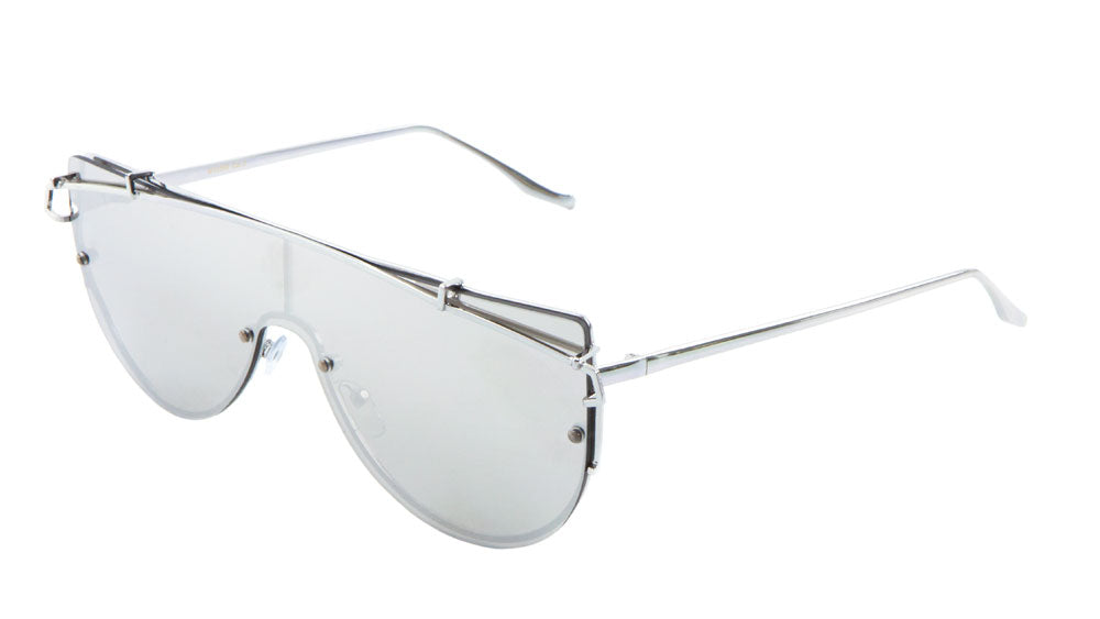 Solid One Piece Flat Top Wholesale Bulk Sunglasses