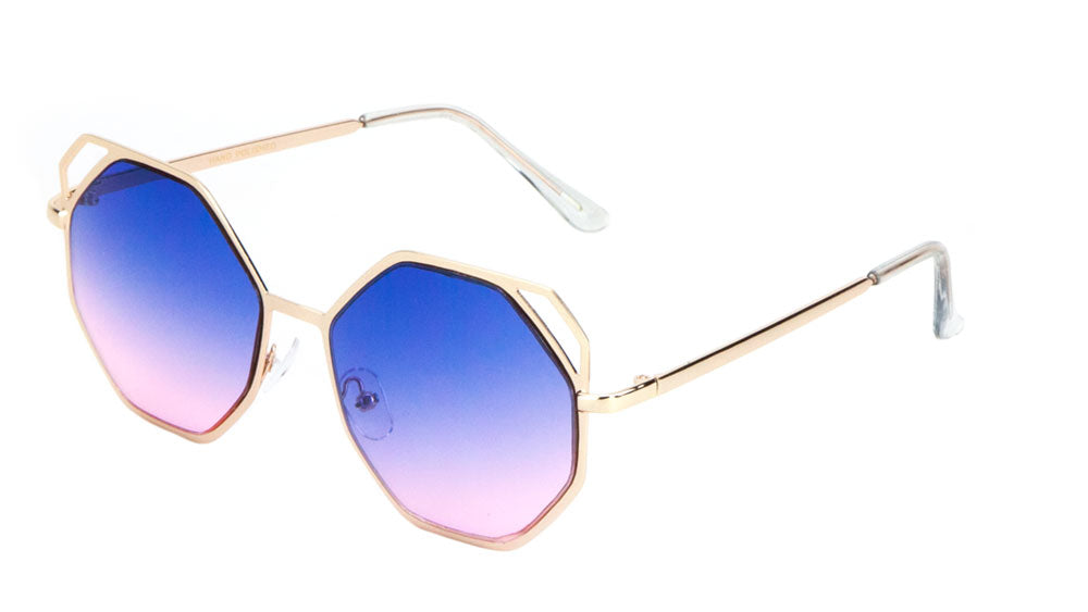Accent Corner Octagon Fashion Wholesale Sunglasses