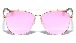 Retro Top Bar Color Mirror Wholesale Bulk Sunglasses