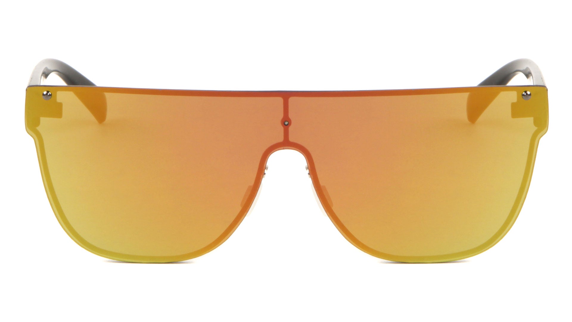 Solid One Piece Lens Flat Top Wholesale Bulk Sunglasses - Frontier