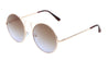 Round Oceanic Color Lens Front Metal Deco Wholesale Bulk Sunglasses