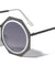 Round Octagon Flat Rim Color Mirror Wholesale Sunglasses