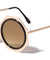 Round Octagon Flat Rim Color Mirror Wholesale Sunglasses