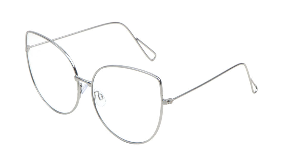 Cat Eye Flat Clear Lens Wholesale Bulk Glasses