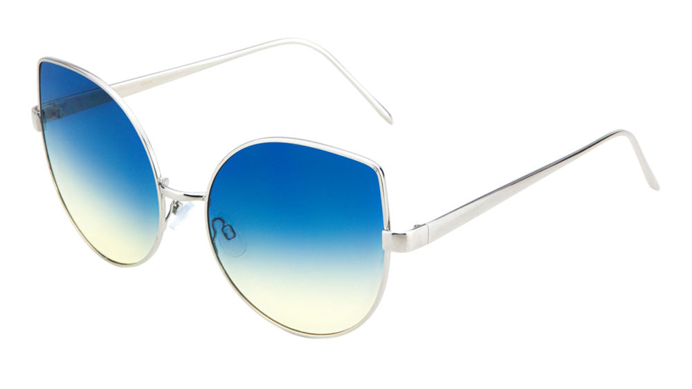 Teardrop Oceanic Color Lens Cat Eye Sunglasses Wholesale