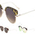Retro Brow Flat Color Mirror Wholesale Sunglasses