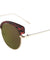 Retro Brow Flat Color Mirror Wholesale Sunglasses