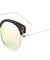 Retro Brow Flat Color Mirror Wholesale Sunglasses