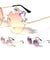 Round Semi-Rimless Oceanic Color Lens Unicorn Sunglasses Wholesale
