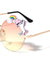 Round Semi-Rimless Oceanic Color Lens Unicorn Sunglasses Wholesale