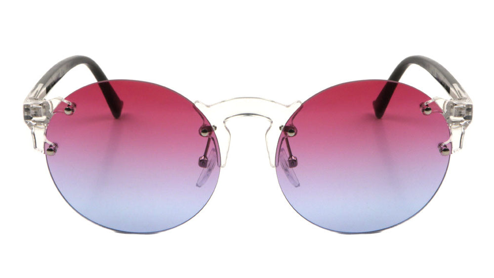 Rimless Retro Oceanic Color Lens Wholesale Bulk Sunglasses