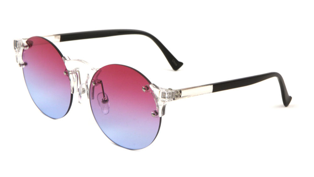 Rimless Retro Oceanic Color Lens Wholesale Bulk Sunglasses